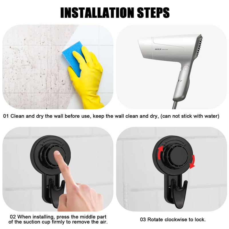 吸盤フック - 穴を開けずにしっかり固定