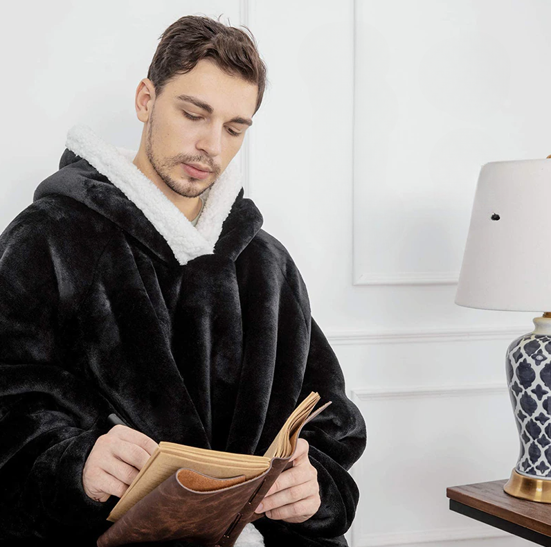 超快適な巨大なブランケットプルオーバーで完全なリラックスを