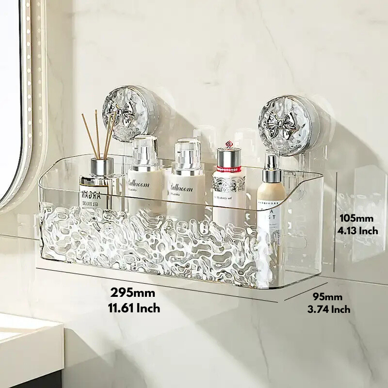 Prateleira de parede prática sem perfuração para casa de banho