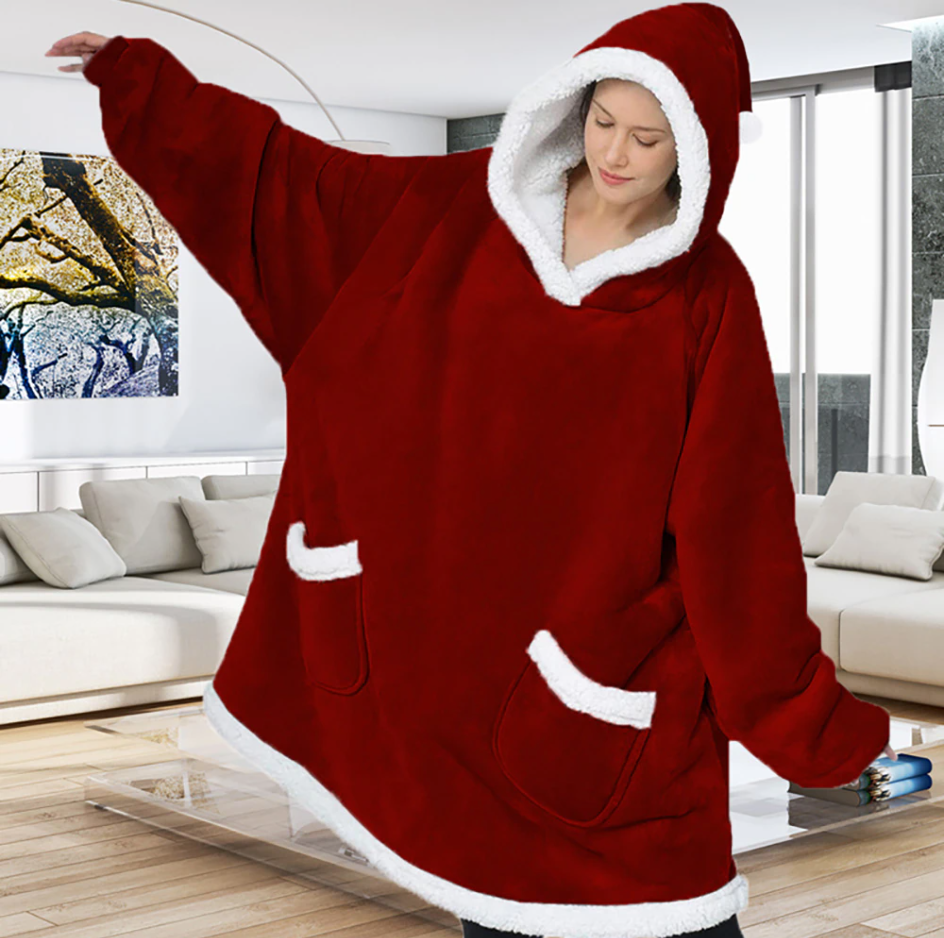 超快適な巨大なブランケットプルオーバーで完全なリラックスを