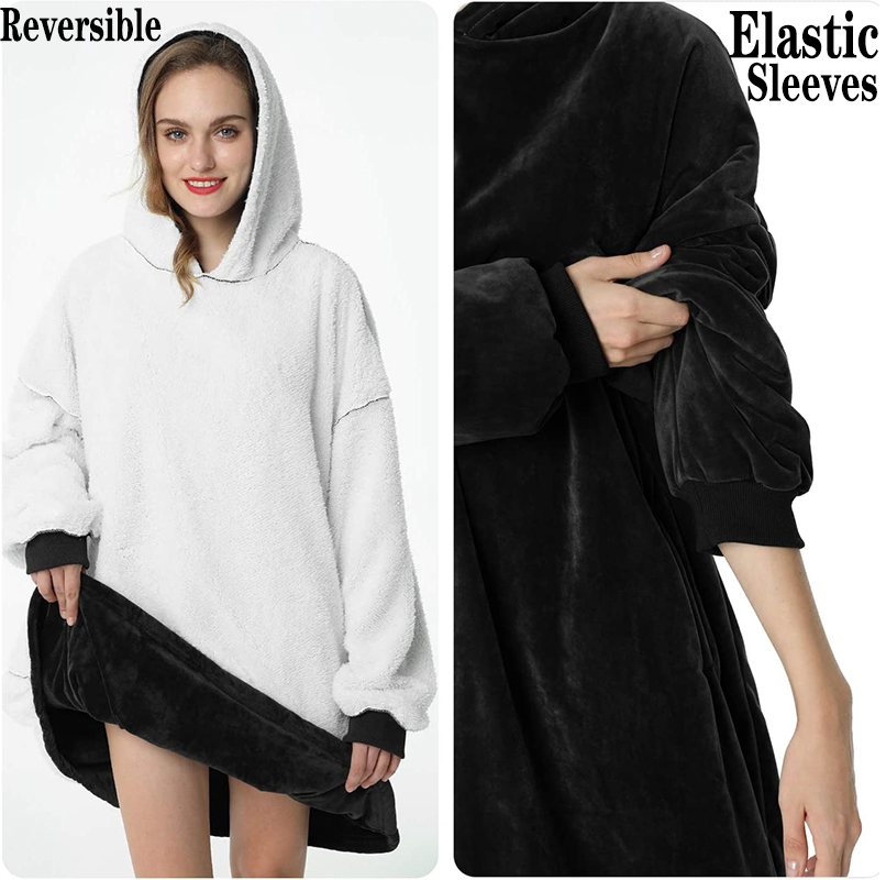 Pulover uriaș din fleece ultra confortabil pentru relaxare totală 